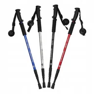 Kije trekkingowe - 2x Kijki trekkingowe do chodzenia kije nordic walking regulowane antishock - miniaturka - grafika 1