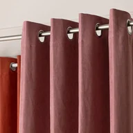 Zasłony - Zasłona welurowa gotowa na przelotkach, rozmiar 140x250 cm, kolor ciemny róż - miniaturka - grafika 1