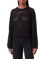 Swetry damskie - PIECES Damski sweter Pclayana Ls Knit, czarny, XL - miniaturka - grafika 1