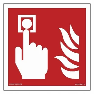 Alarm Pożarowy 15X15 Naklejka Folia Świecąca Libres Polska Sp - Akcesoria BHP - miniaturka - grafika 1