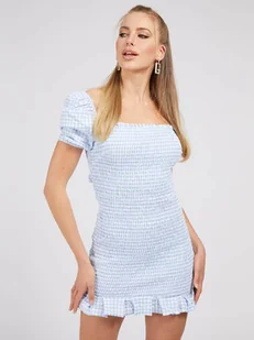 Guess Sukienka W Kratkę Model Gingham 7618483595840 - Sukienki - miniaturka - grafika 1