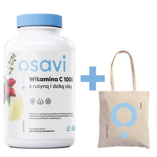 Osavi Witamina C 1000 z rutyną i dziką różą - 120 kapsułek - Witaminy i minerały - miniaturka - grafika 1