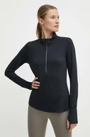 Bluzy damskie - Under Armour bluza do biegania Qualifier Run 1 kolor czarny gładka - miniaturka - grafika 1