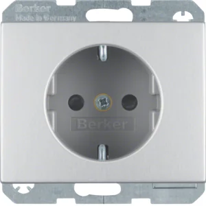 K.5 Berker Gniazdo SCHUKO, alu - Gniazdka elektryczne - miniaturka - grafika 1