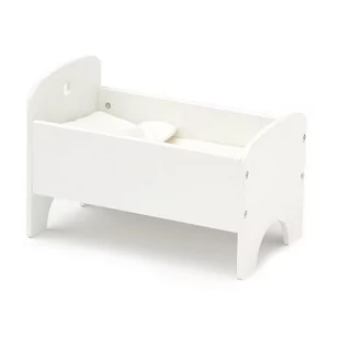 Kids Concept Łóżeczko dla Lalek White 7340028729402 - Akcesoria dla lalek - miniaturka - grafika 1