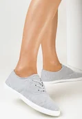Trampki damskie - Szare Tenisówki z Krótkim Sznurowaniem Aimena - miniaturka - grafika 1