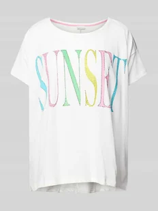 T-shirt o kroju oversized z nadrukowanym napisem - Koszulki i topy damskie - miniaturka - grafika 1