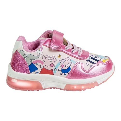 CERDÁ LIFE'S LITTLE MOMENTS Sportowa podeszwa PVC ze światłami Świnka Peppa, Trampki Dziewczęce, Różowy, 26 EU