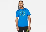 Koszulki męskie - Nike Air Jordan Sport Dna Hbr Crew Tee Signal Blue - miniaturka - grafika 1