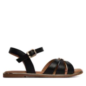 Buty dla dziewczynek - Sandały Tommy Hilfiger T3A2-34280-0326 M Czarny - miniaturka - grafika 1