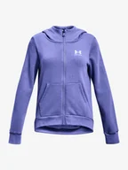 Bluzy sportowe damskie - Bluza dziewczęca Under Armour  Rival Fleece LU FZ Hoodie-BLU L - miniaturka - grafika 1