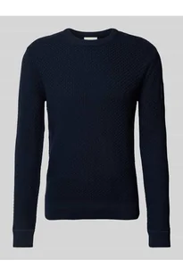 Sweter z dzianiny o kroju regular fit z czystej bawełny z dzianinowym wzorem - Tom Tailor - Swetry męskie - miniaturka - grafika 1
