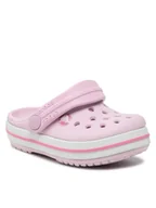 Buty dla dziewczynek - Crocs Klapki Crocband Clog T 207005 Różowy - miniaturka - grafika 1