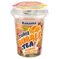 Kefiry, jogurty, maślanki - Bakoma Bubble Twist Napój owocowo-herbaciany mango z kulkami o smaku pomarańczowym 350 g - miniaturka - grafika 1
