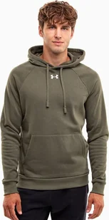 Under Armour Bluza męska Under Armour Rival Fleece Hoodie oliwkowa 1379757 390 M - Bluzy męskie - miniaturka - grafika 1