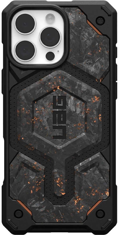 Urban Armor Gear Etui pancerne Monarch Pro Mag do MagSafe do iPhone 16 Pro Max, czarno-pomarańczowe