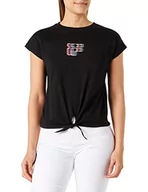 Koszulki i topy damskie - FILA Damska koszulka Shantou Knotted Graphic Logo T-Shirt, czarna, XS, czarny, XS - miniaturka - grafika 1