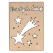 Dekoratorstwo - Baza do kartki, Gwiazdki - miniaturka - grafika 1