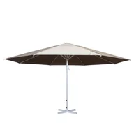 Parasole ogrodowe - Parasol Meran II, parasol gastronomiczny, Ø 5 m, poliester/aluminium, maszt biały 28 kg ~ kremowo-beżowy bez podstawy - miniaturka - grafika 1