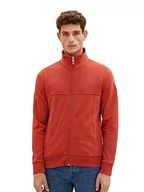 Bluzy męskie - TOM TAILOR Męska bluza ze stójką, 14302-velvet red, M, 14302-Velvet Red, M - miniaturka - grafika 1