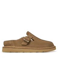 Klapki i japonki męskie - Klapki Clarks Solsbury 26180882 Brązowy - miniaturka - grafika 1