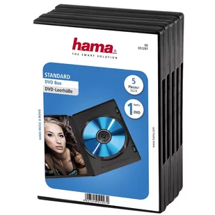Hama PUDELKO DVD CZARNE -5PAK 51297 - Pudełka i akcesoria na płyty CD - miniaturka - grafika 2