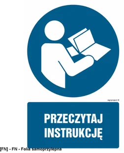 SIGNPROJECT GL049 - Przeczytaj instrukcję 500x750 - Tablice BHP - miniaturka - grafika 1