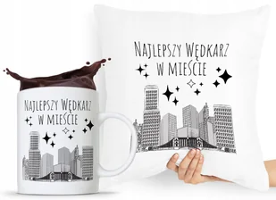 ZESTAW PODUSZKA + KUBEK WĘDKARZA RYBAKA PREZENT z Nadrukiem ze Zdjęciem - Gadżety dla niej i dla niego - miniaturka - grafika 1
