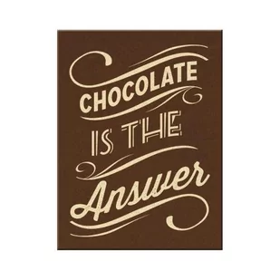 Art Nostalgic 14312 Word Up Chocolate IS The Answer Magnet, 8 x 6 cm 14312 - Dekoracje domu - miniaturka - grafika 1