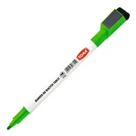 Markery do tablic - Marker suchościeralny i do flipchartu z magnesem i ścieraczem TOMA zielony /TO-268/ - miniaturka - grafika 1