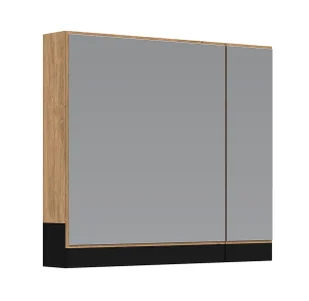 Szafka łazienkowa z lustrem w kolorze dąb złoty W1-N87 - Szafki łazienkowe Szafka łazienkowa z lustrem w kolorze dąb złoty W1-N87 - Szafki łazienkowe - miniaturka - grafika 1
