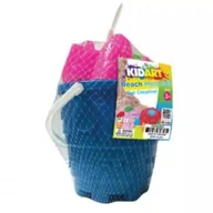 Zabawki kreatywne - Kid Art: Zestaw plażowy z niebieskim piaskiem kinetycznym i 6 foremkami oraz narzędziami do modelowania - miniaturka - grafika 1