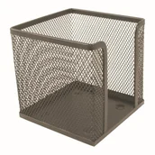 Przyborniki na biurko - TETIS Pojemnik do karteczek czarny BV506-V - miniaturka - grafika 1