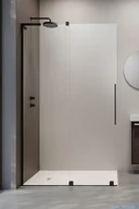Kabiny prysznicowe - Radaway Furo Black SL kabina Walk-in 120x200cm lewa czarny mat/szkło przejrzyste 10306638-54-01L/10110594-01-01 - miniaturka - grafika 1