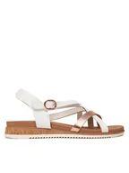 Sandały damskie - Skechers Sandały Desert Kiss Low-Peak Rank 114709/WHT Biały - miniaturka - grafika 1