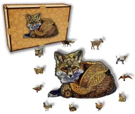 Puzzle - Puzzle Drewniane dla dzieci i dorosłych Lisek Fox w pudełku drewnianym - miniaturka - grafika 1