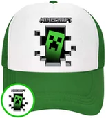 Czapki i chusty sportowe męskie - CZAPKA Z DASZKIEM MINECRAFT DLA DZIECI SIATKA ZIELONA BEJSBOLÓWKA - miniaturka - grafika 1