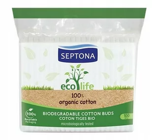 Septona Septona EcoLife patyczki higieniczne 100 sztuk 1145113 - Waciki, płatki i patyczki kosmetyczne - miniaturka - grafika 2