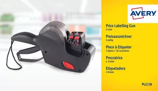 Avery zweckform zweckform Metkownica cenowa dwurzędowa PL2/18 - Dodatki do drukarek i skanerów - miniaturka - grafika 1