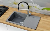 Zlewozmywaki - Exclusive Of Style Zlew Granitowy Laneo Beton Jasny - miniaturka - grafika 1