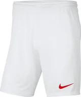 Spodnie sportowe męskie - Nike Spodenki Nike Park III BV6855 103 BV6855 103 biały L - miniaturka - grafika 1