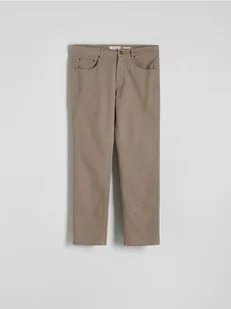 Reserved - Bawełniane spodnie slim fit - brązowy - Spodnie męskie - miniaturka - grafika 1