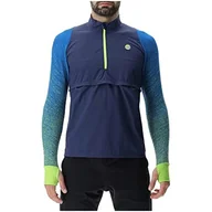 Kurtki męskie - UYN O102433 RUNNING EXCELERATION WINDPROOF SHIRT LONG SL.ZIP UP Kurtka męska Lapis/Lime S - miniaturka - grafika 1