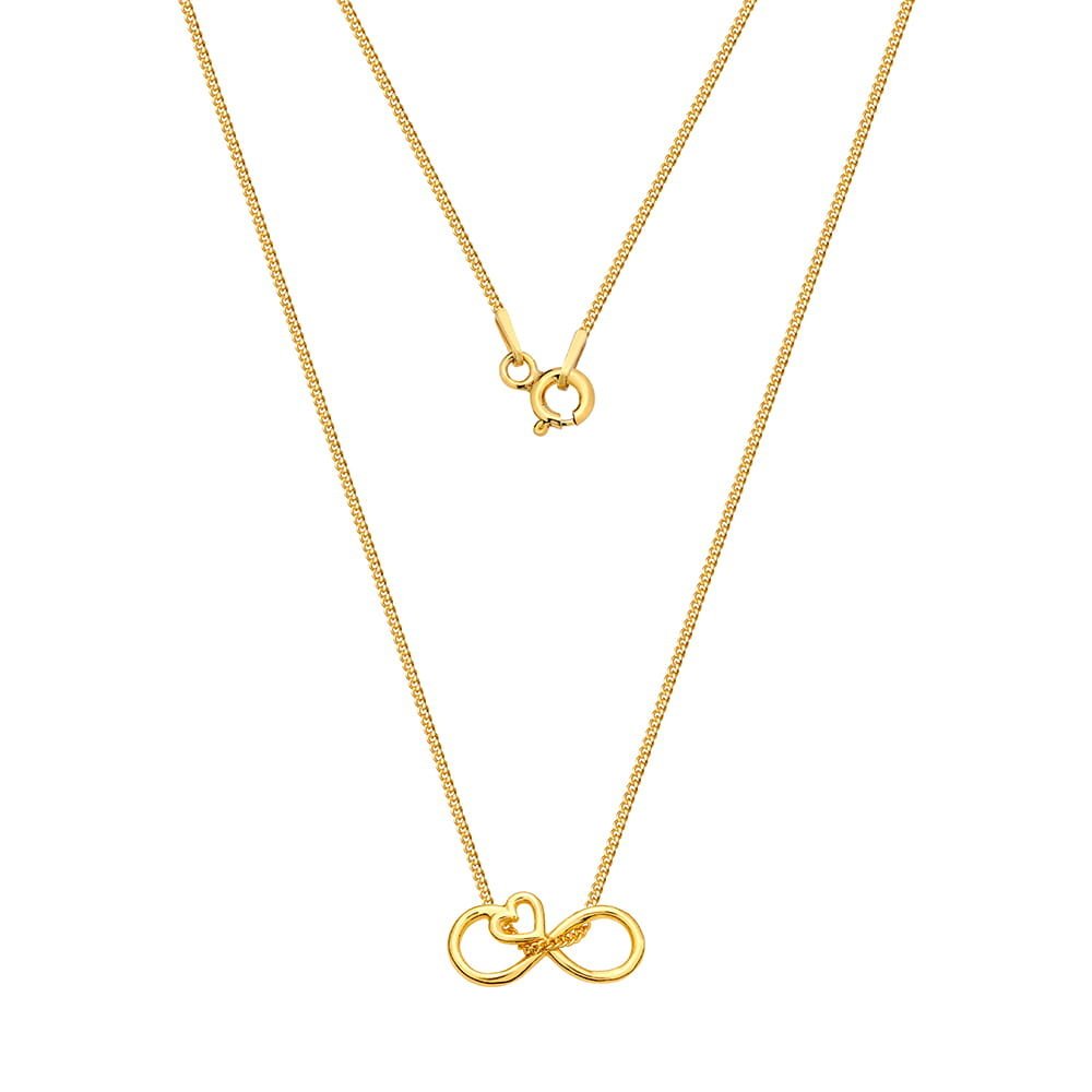 MYNESS Naszyjnik z nieskończonością z sercem