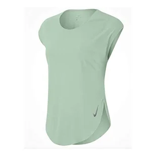 Nike City Sleek damska koszulka z krótkim rękawem zielony Pistachio Frost/Reflective Sil M - Koszulki i topy damskie - miniaturka - grafika 1