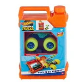 Samochody i pojazdy dla dzieci - Zestaw Hot Wheels Monster Trucks Zestaw „Tankuj i jedź” (194735237500) - miniaturka - grafika 1