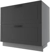 Meble kuchenne - Bergamo Szafka Dolna D2E/90 Hettich Grafit Mat - miniaturka - grafika 1