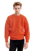 Swetry męskie - LEE CHUNKY CREW NECK SIGN ORANGE L83KLNME M - miniaturka - grafika 1