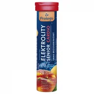 Układ pokarmowy - Protego Elektrolity Senior Cardio, smak brzoskwiniowy, 20 tabletek musujących - miniaturka - grafika 1