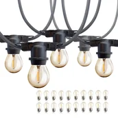 Lampy ogrodowe - ZESTAW Girlanda ogrodowa BLOOM 10m + 20x żarówka LED E27 1,3W barwa ciepła - miniaturka - grafika 1